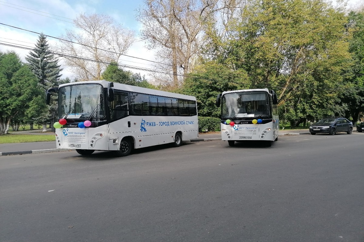 В Ржеве новые автобусы выходят на линию